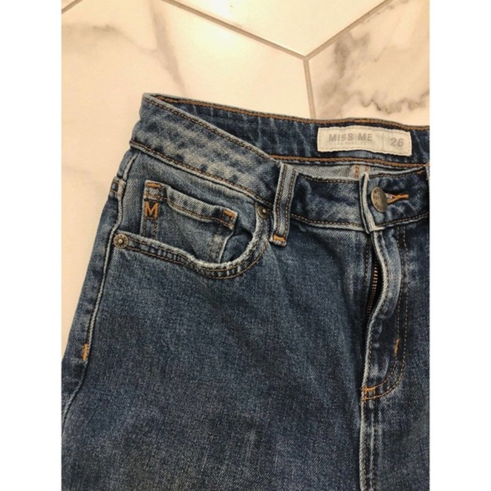 miss me jeans Size / 26 High-Rise Ankle Straight Medium Dark Denim - Picture 5 of 10